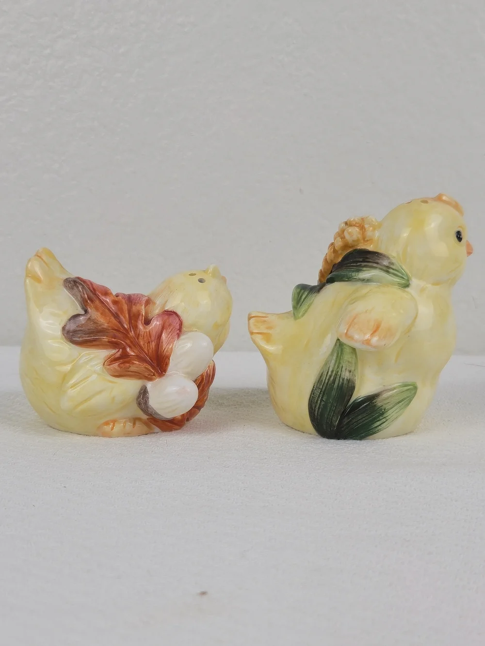 Cosmos Gifts Fall Harvest Ceramic Chick Salt & Pepper Shakers